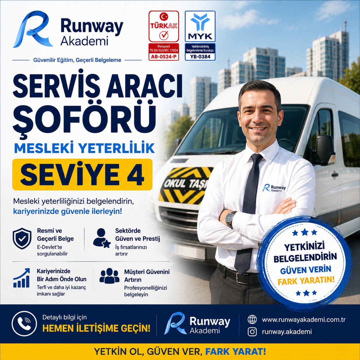 Servis Aracı Şoförü MYK belgesi